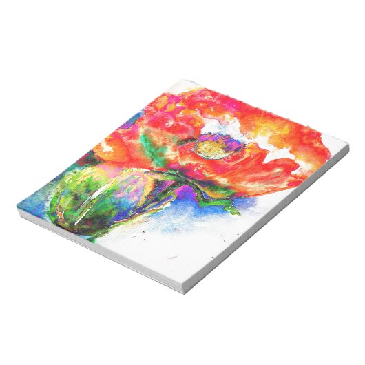 Red Solar Poppy Notizblock (Rotiert)