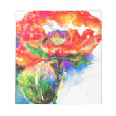 Red Solar Poppy Notizblock (Vorderseite)