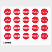 Red Sold Sticker (Blatt)