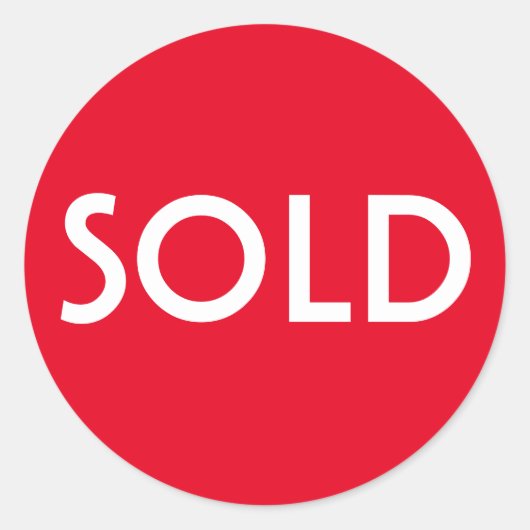 Red Sold Sticker (Vorderseite)