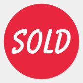 Red Sold Sticker (Vorderseite)
