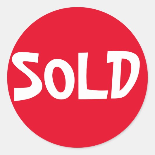 Red Sold Sticker (Vorderseite)