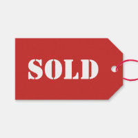 Red SOLD Typografie Word drucken