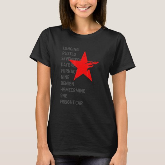 Red Soldier Trigger Words Winter Star Hero T-Shirt (Vorderseite)