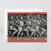 Red Soldiers Forward! Ungarisches Poster von 1919 Postkarte (Vorne/Hinten)
