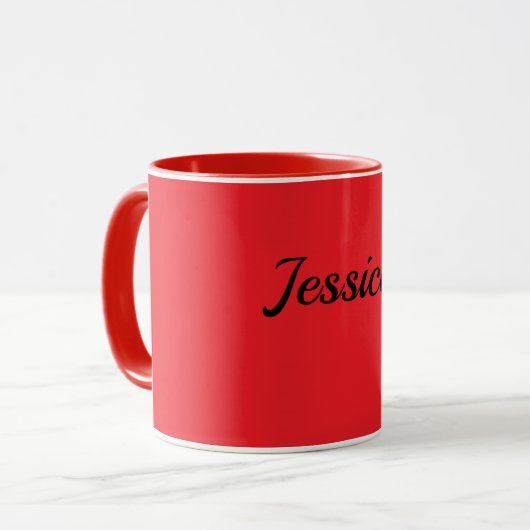 Red, solid red color TEMPLATE, customizable, Tasse (Vorderseite Links)