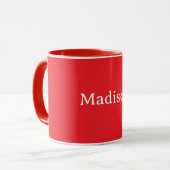Red, solid red color TEMPLATE, customizable, Tasse (Vorderseite Links)