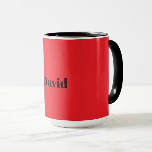 Red, solid red TEMPLATE, black text, Tasse (VorderseiteRechts)