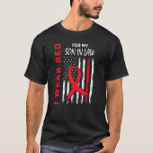 Red Son in Law Herzerkrankungen Sensibilisierungsf T-Shirt (Vorderseite)