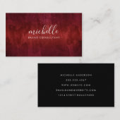 Red Sophisticated Visitenkarte (Vorne/Hinten)