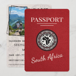Red South Africa Passport Save The Date