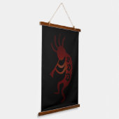 Red Southwestern Kokopelli Wandteppich Mit Holzrahmen (Gewinkelt)