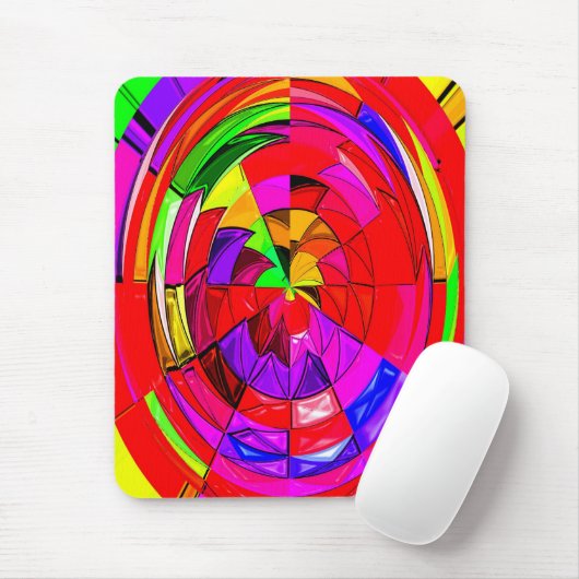 Red Space Candy Art Mousepad (Mit Mouse)