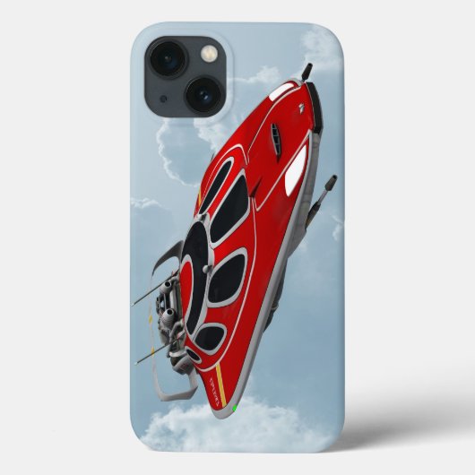 Red Spaceship Case-Mate iPhone Hülle (Rückseite)