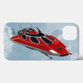 Red Spaceship Case-Mate iPhone Hülle (Rückseite (Horizontal))