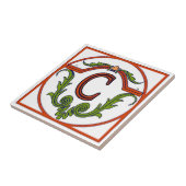 Red Spanish Letter Tile C Fliese (Seite)