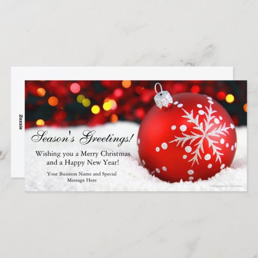 Red Sparkle Business Weihnachten (Vorne/Hinten)