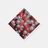 Red Sparkle Diamond Hearts Napkins Serviette (Ecke)