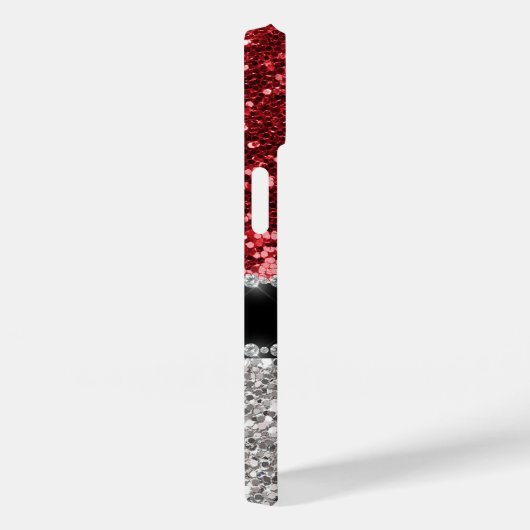 Red Sparkle Glam Bling Personalisiert Case-Mate iPhone Hülle (Rückseite / Rechts)