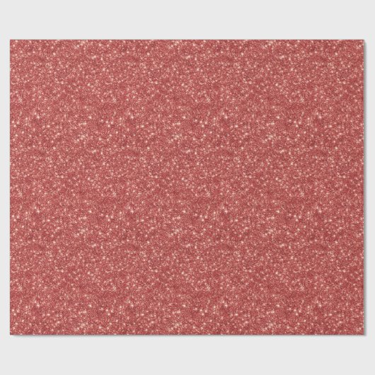 Red Sparkle Glitter Christmas Geschenkpapier (Flach)