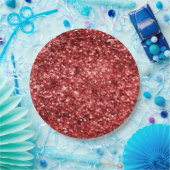 Red Sparkle Glitz Pappteller (Party)