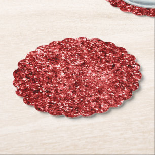 Red Sparkle Glitz Untersetzer