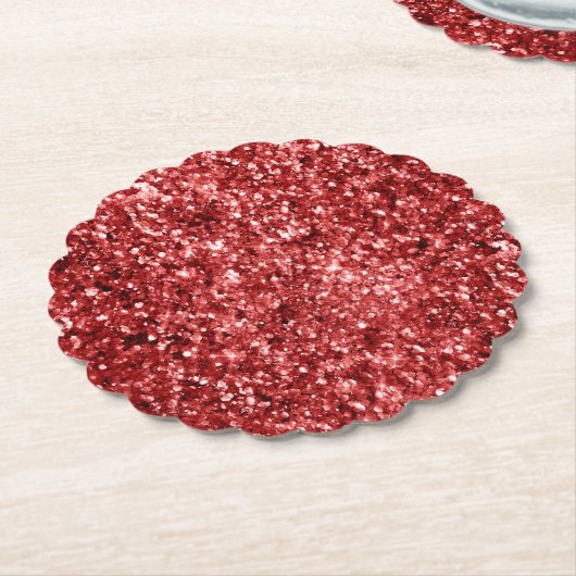 Red Sparkle Glitz Untersetzer (angewinkelt)