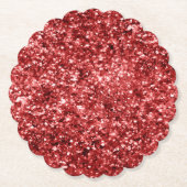 Red Sparkle Glitz Untersetzer (Vorderseite)