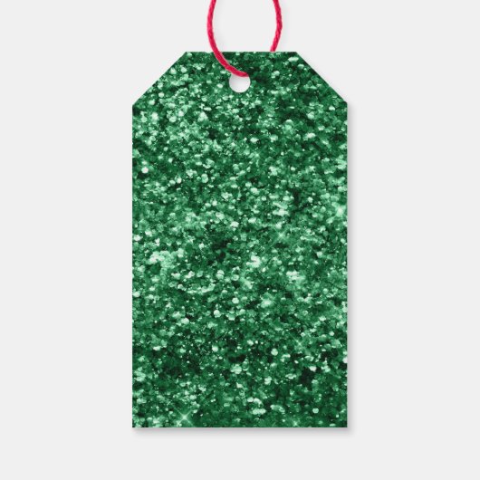 Red Sparkle Glitzer Geschenkanhänger (Rückseite)