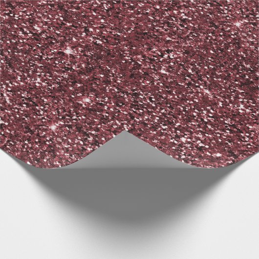 Red Sparkle Glitzer Geschenkpapier (Ecke)