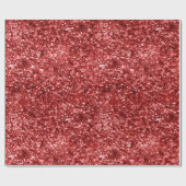 Red Sparkle Glitzer Geschenkpapier (Flach)