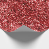 Red Sparkle Glitzer Geschenkpapier (Ecke)