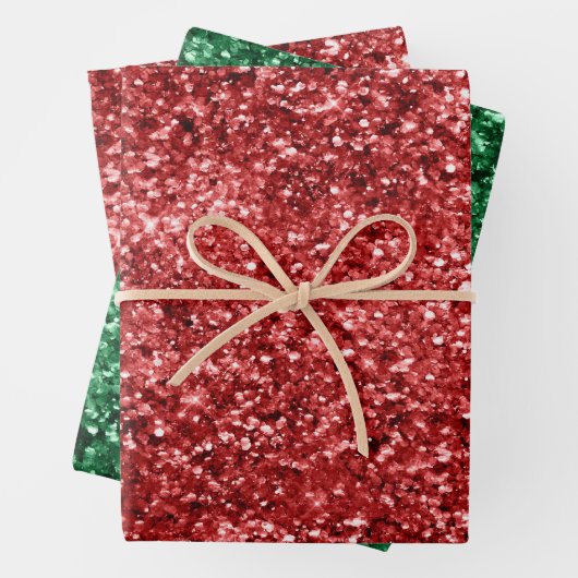 Red Sparkle Glitzer Geschenkpapier Set (Beispiel)