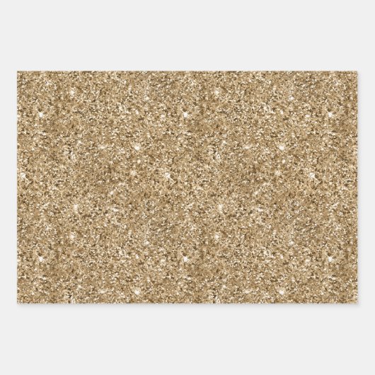 Red Sparkle Glitzer Gold Leopard Print Geschenkpapier Set (Vorderseite 3)