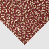 Red Sparkle Glitzer Gold Leopard Print Seidenpapier (Detail)