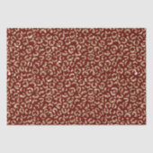 Red Sparkle Glitzer Gold Leopard Print Seidenpapier (Vorderseite)