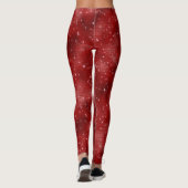 Red Sparkle Glitzer Leggings (Rückseite)