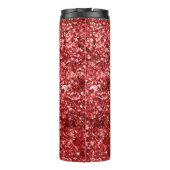 Red Sparkle Glitzer Thermosbecher (Rückseite)