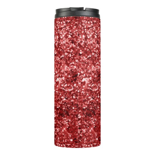 Red Sparkle Glitzer Thermosbecher (Rückseite)