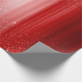 Red Sparkle Glitzer Weihnachten Geschenkpapier (Ecke)