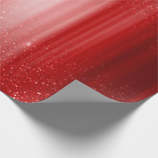 Red Sparkle Glitzer Weihnachten Geschenkpapier (Ecke)