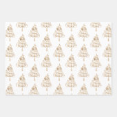 Red Sparkle Merry Christmas Tree Geschenkpapier Set (Vorderseite 2)