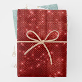 Red Sparkle Merry Christmas Tree Geschenkpapier Set (Beispiel)