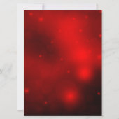 Red Sparkle Snowflake & Bow Weihnachtsfest Party E Einladung (Rückseite)