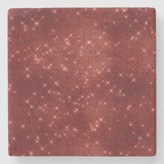 Red Sparkle Steinuntersetzer (Vorderseite)