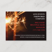 Red Sparkler July 4. Store Sales Fireworks Visitenkarte (Vorderseite)