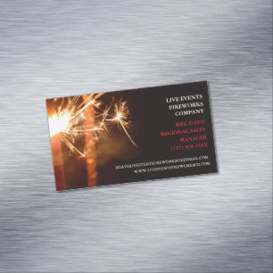 Red Sparklers July 4th Store Sales Fireworks Magnetische Visitenkarte