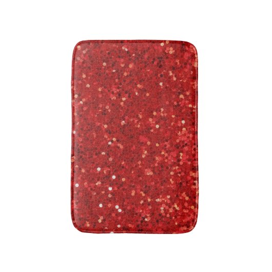 Red sparkling glitter pattern badematte (Vorderseite Vertikal)