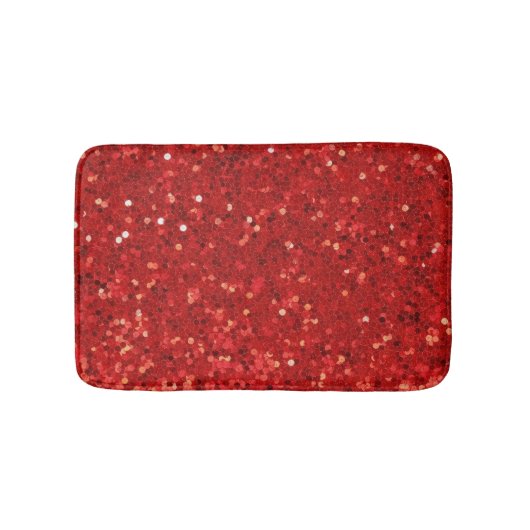 Red sparkling glitter pattern badematte (Vorderseite)