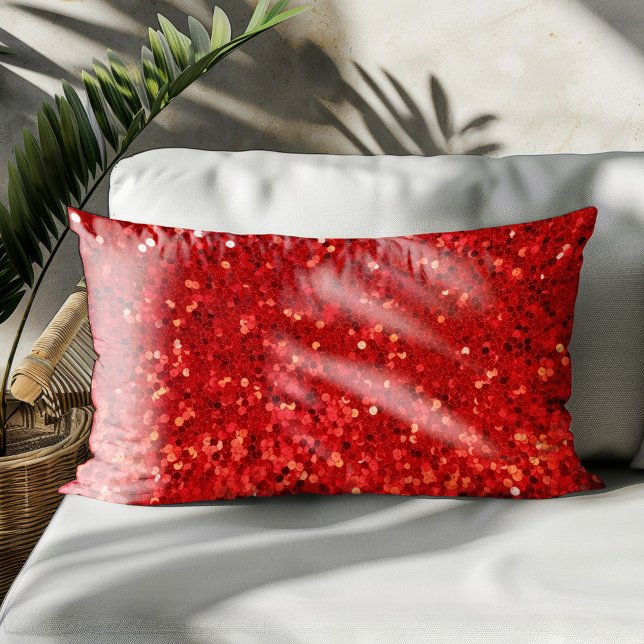 Red sparkling glitter pattern dekokissen (Von Creator hochgeladen)